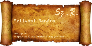 Szilvási Renáta névjegykártya